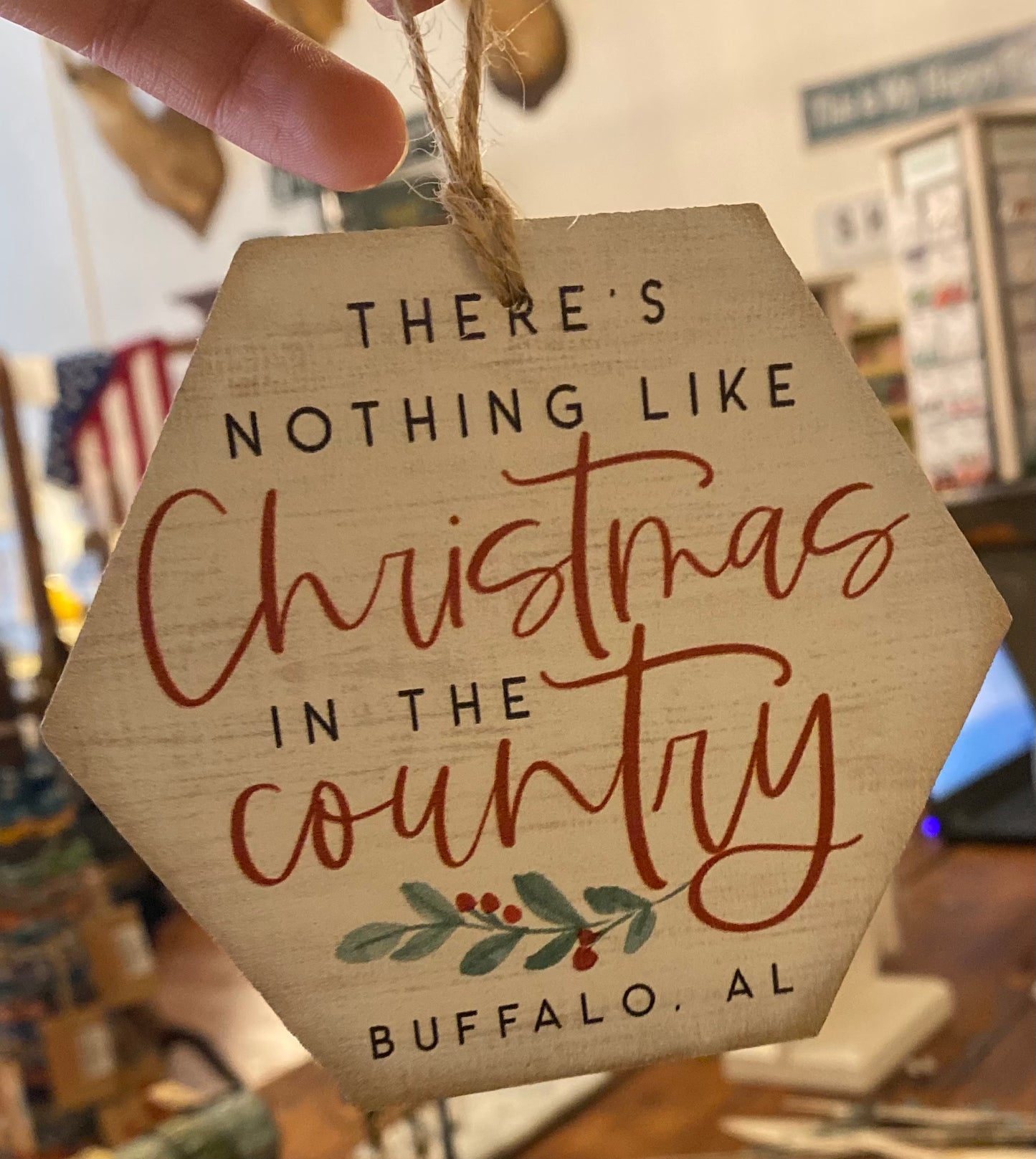 Christmas Country Buffalo Al Ornament