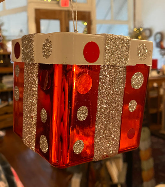 Red and white Christmas box