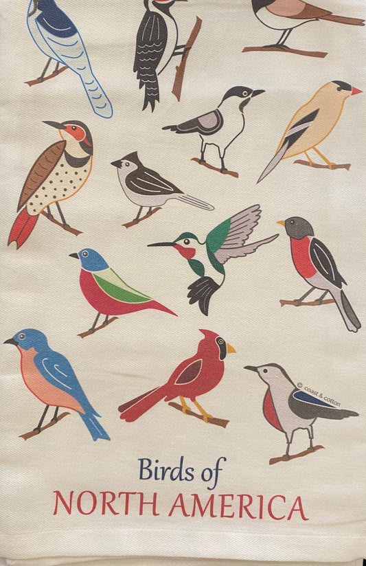 Birds of North America, tea towel