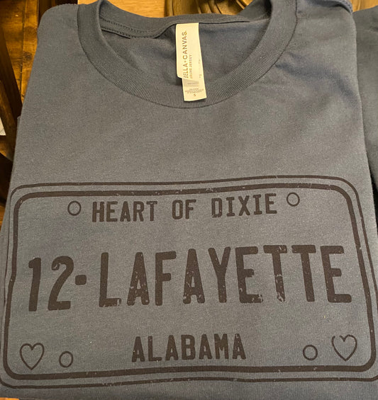 Navy Blue 12 tag LaFayette Al long sleeve T-shirt