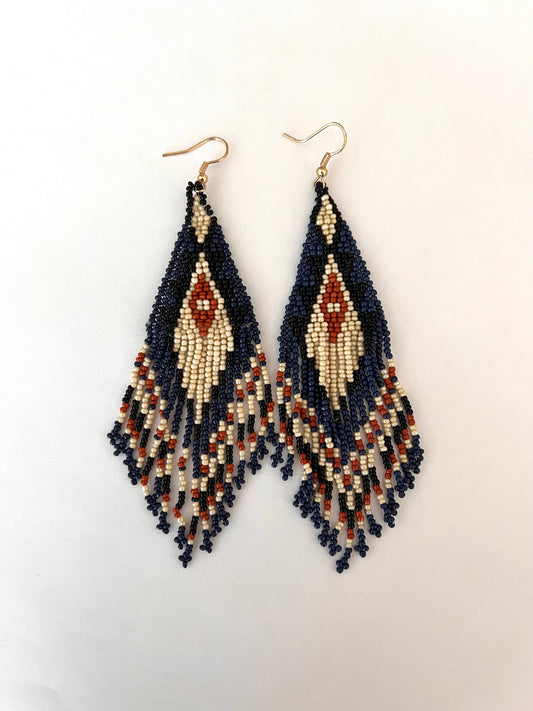 Weave of time beaded Earrings