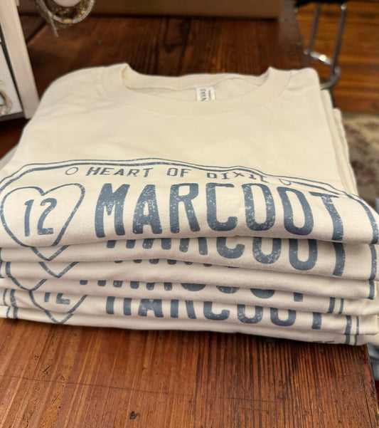 Vintage white Marcoot light blue Tag T-shirt