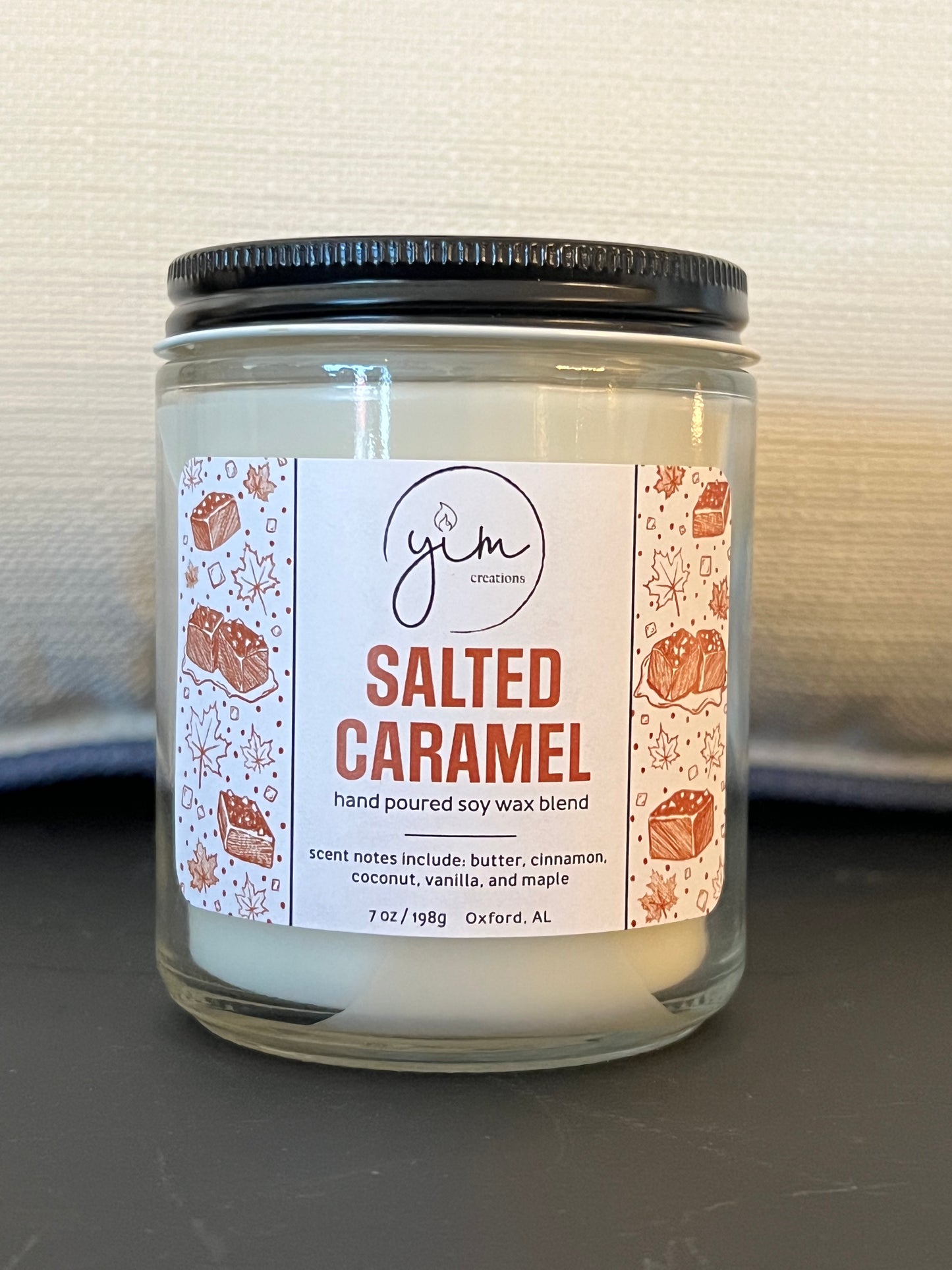 Salted Caramel Candle- Yim Creations