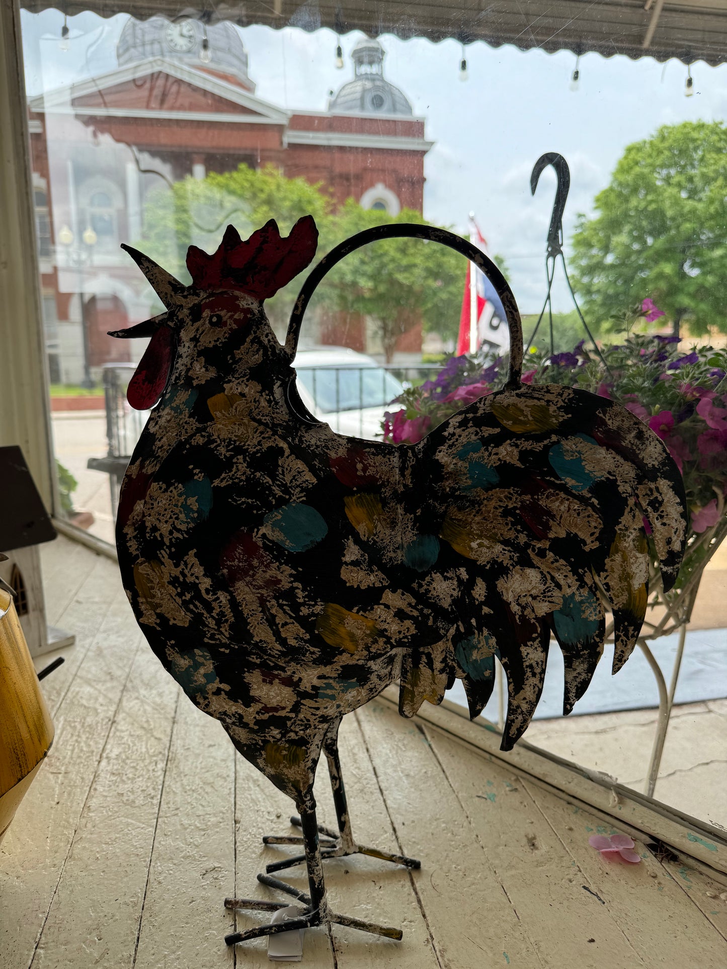 rustic chicken painted