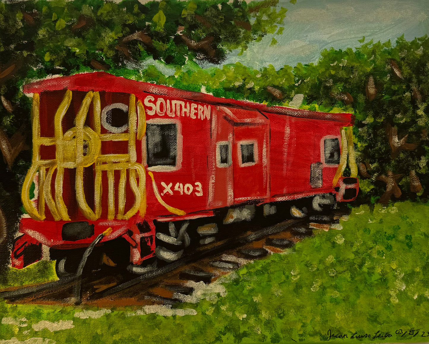 LaFayette Al train painting