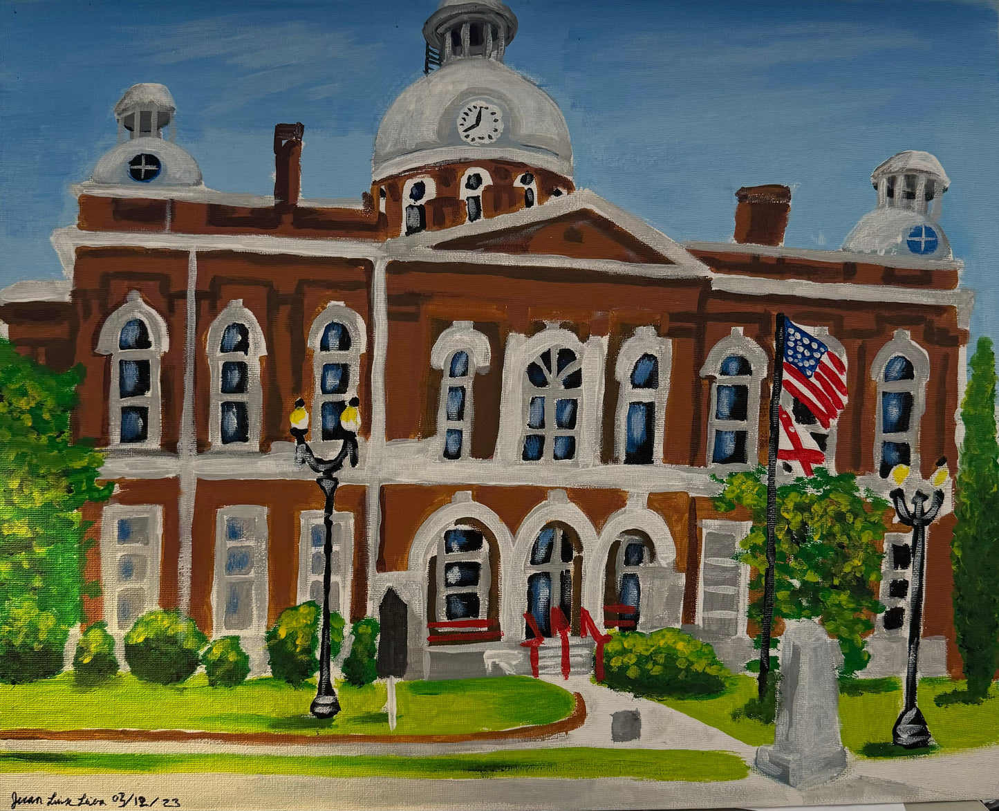 LaFayette Al courthouse painting