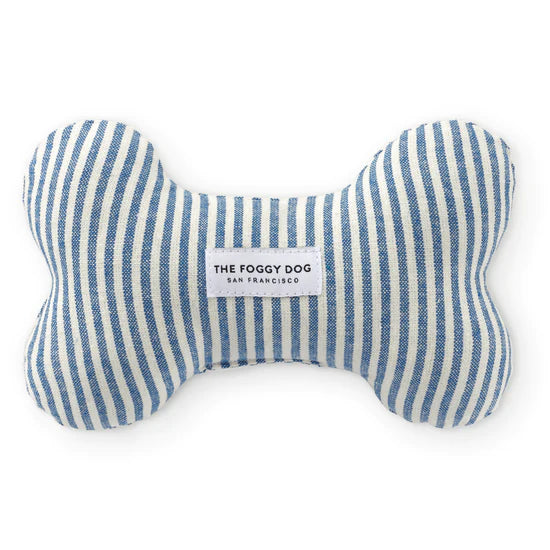 lake blue stripe dog squeeky toy