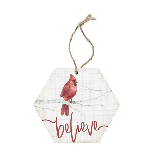 Believe Cardinal Ornament