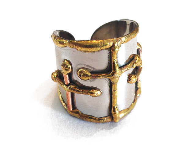 Mixed Metal Cuff Rings