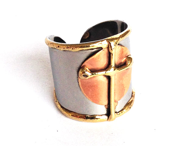 Mixed Metal Cuff Rings