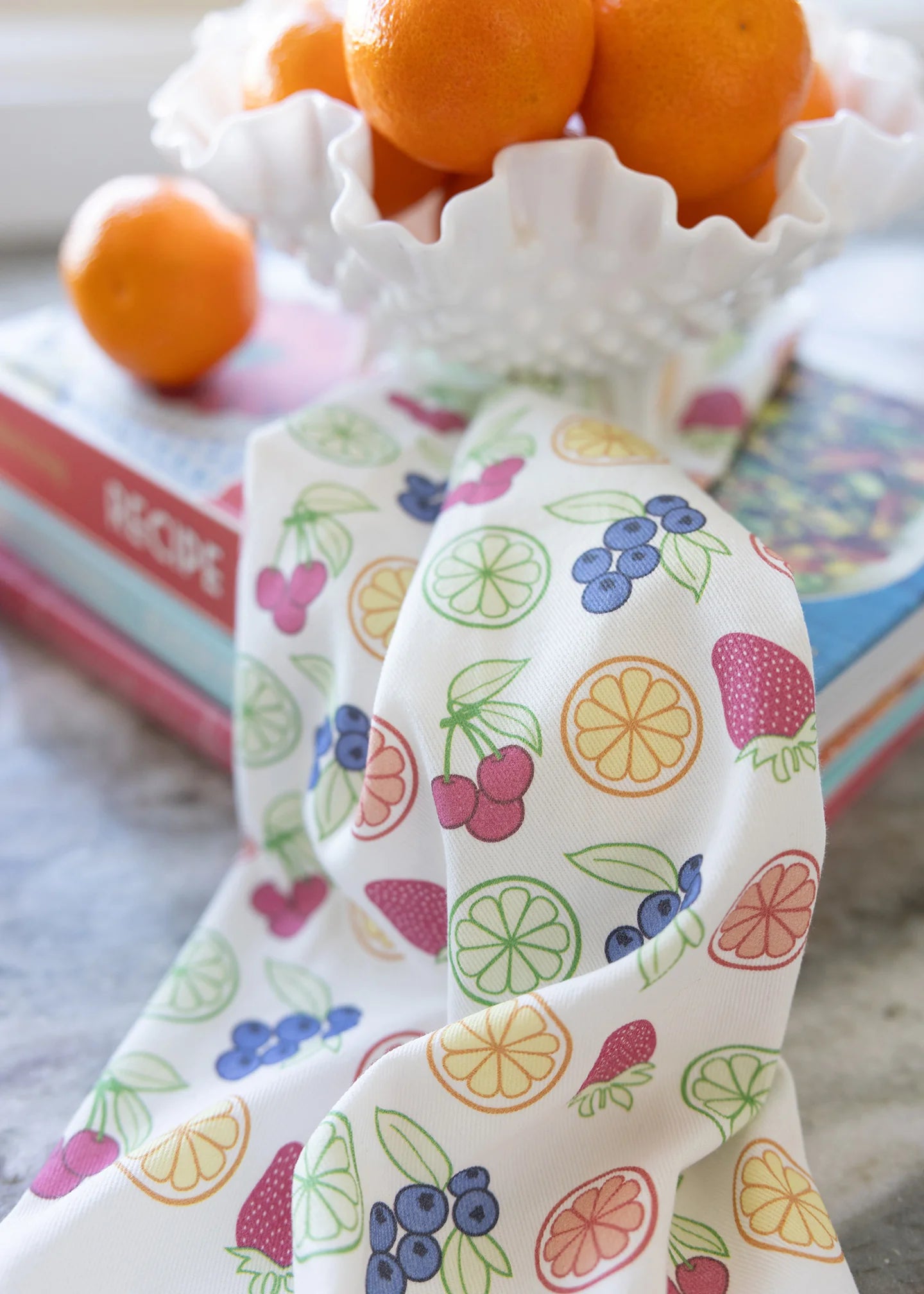 Sliced fruit Tea towel