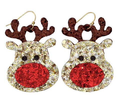 Glitter Red Nose Reindeeer