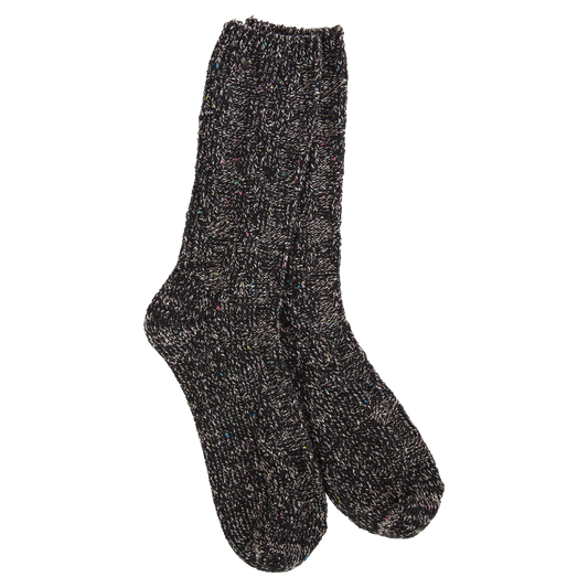 Ragg Crew Black Confetti Women Socks