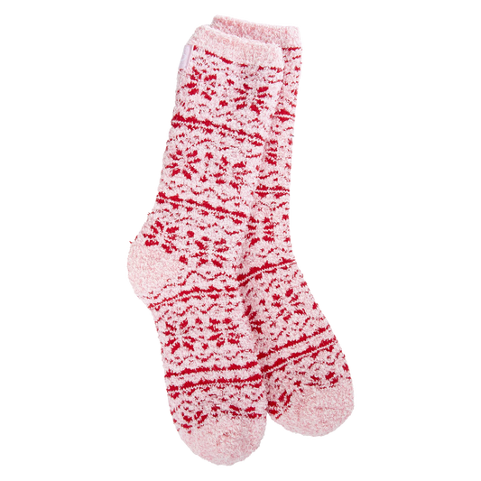 Fair isle pink socks