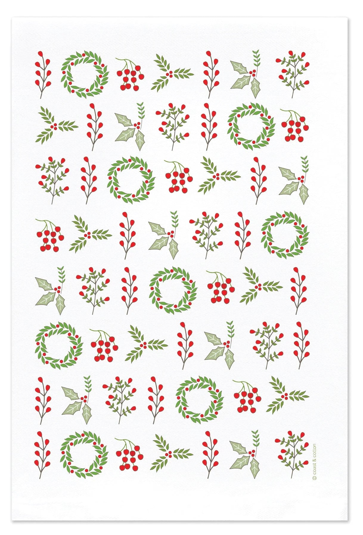 Winter berries Tea Towel