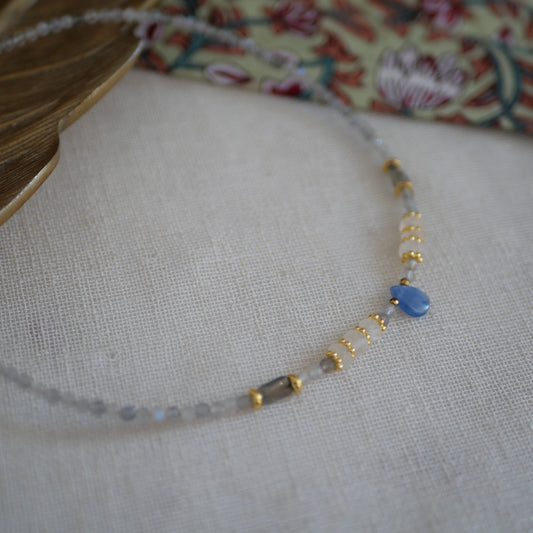 Chihavi Cyanite and Labradorite Necklace