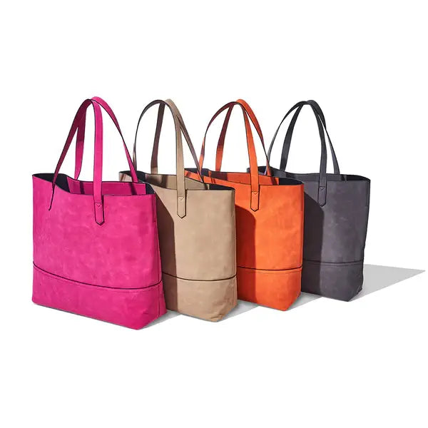 The Taylor Tote-Merlot Suede