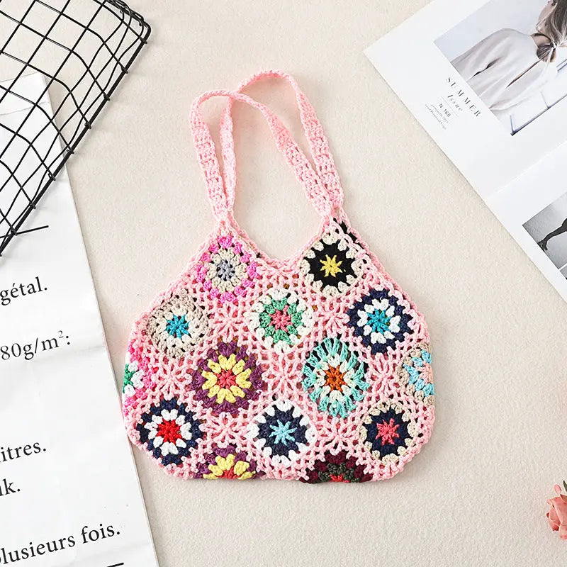 Bohemian Handmade Crochet Bag - Exquisite Handcrafted Handbag