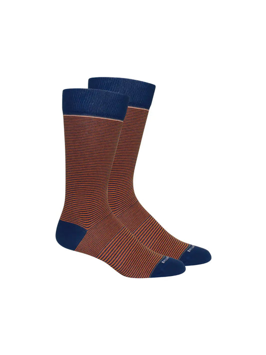 Royal-Orange Stand up stripe socks