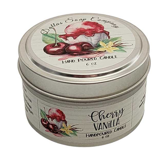 Cherry Vanilla Soy Blend Candle - 6 oz Tin