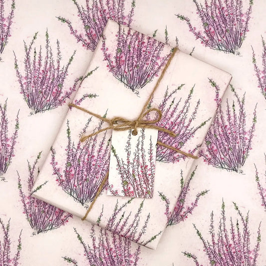 Wild Heather Wrapping Paper & Gift Tag