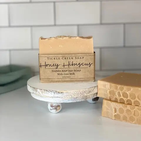 Honey hibiscus Goat Milk Soap