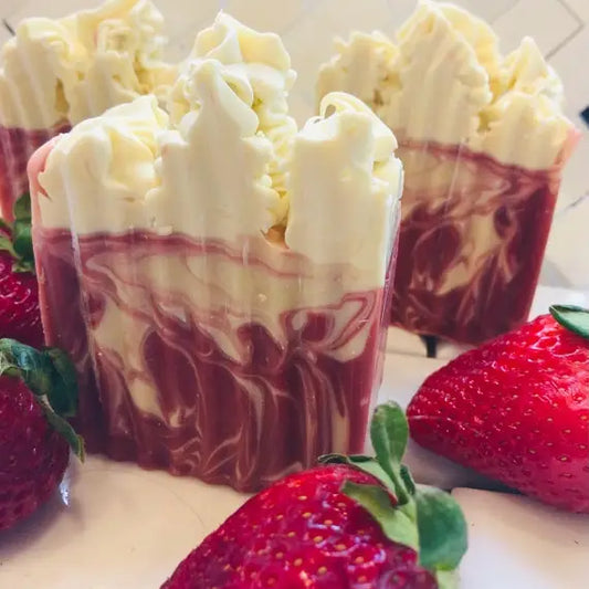 Strawberry Goats Milk Handcrafted Artisan Soap