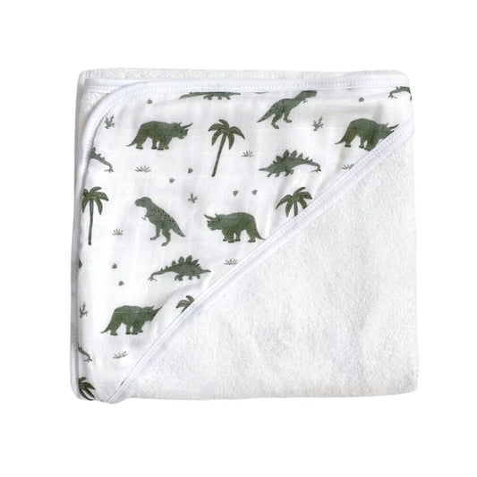 Hooded Towel- Dino-Snores