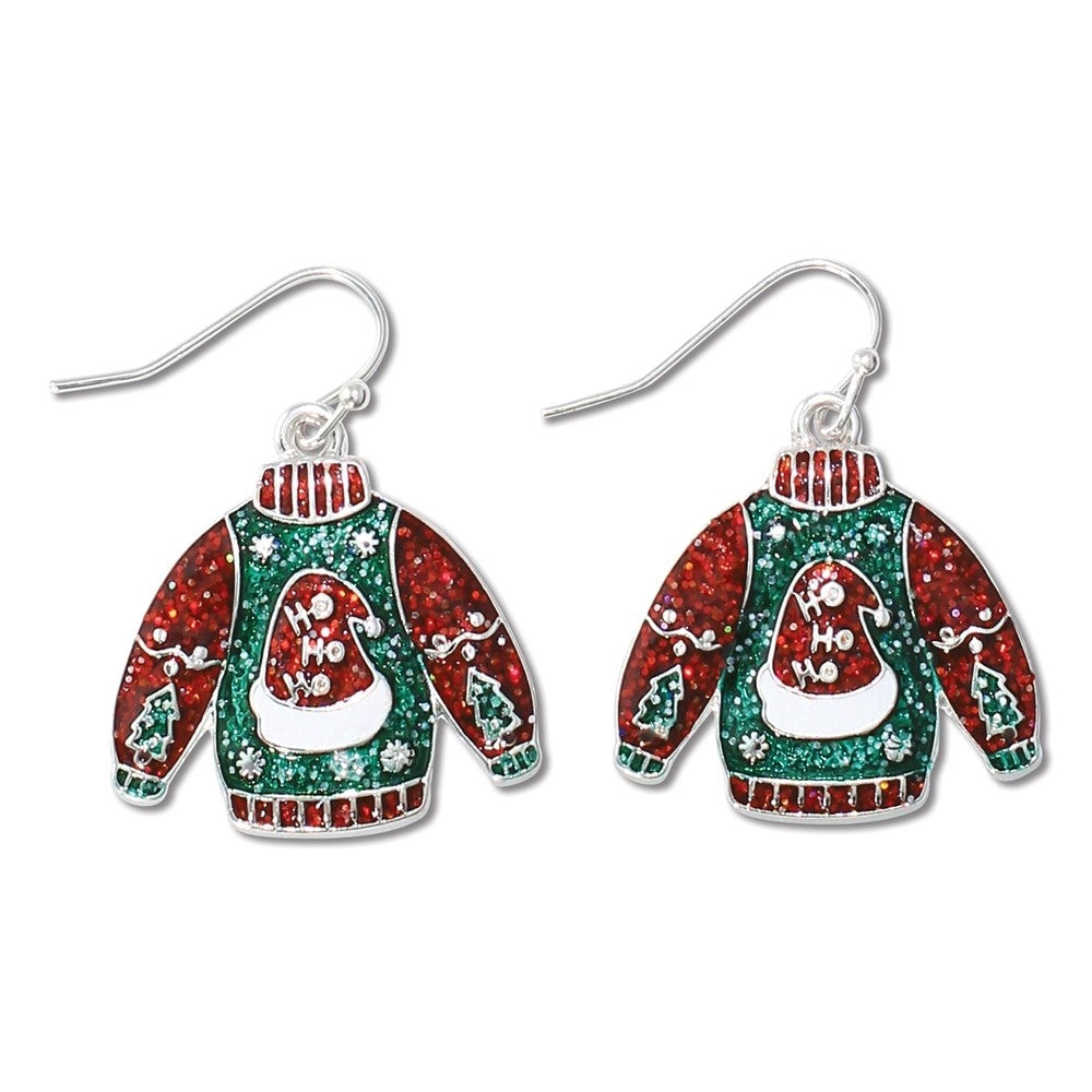 Christmas sweater earrings