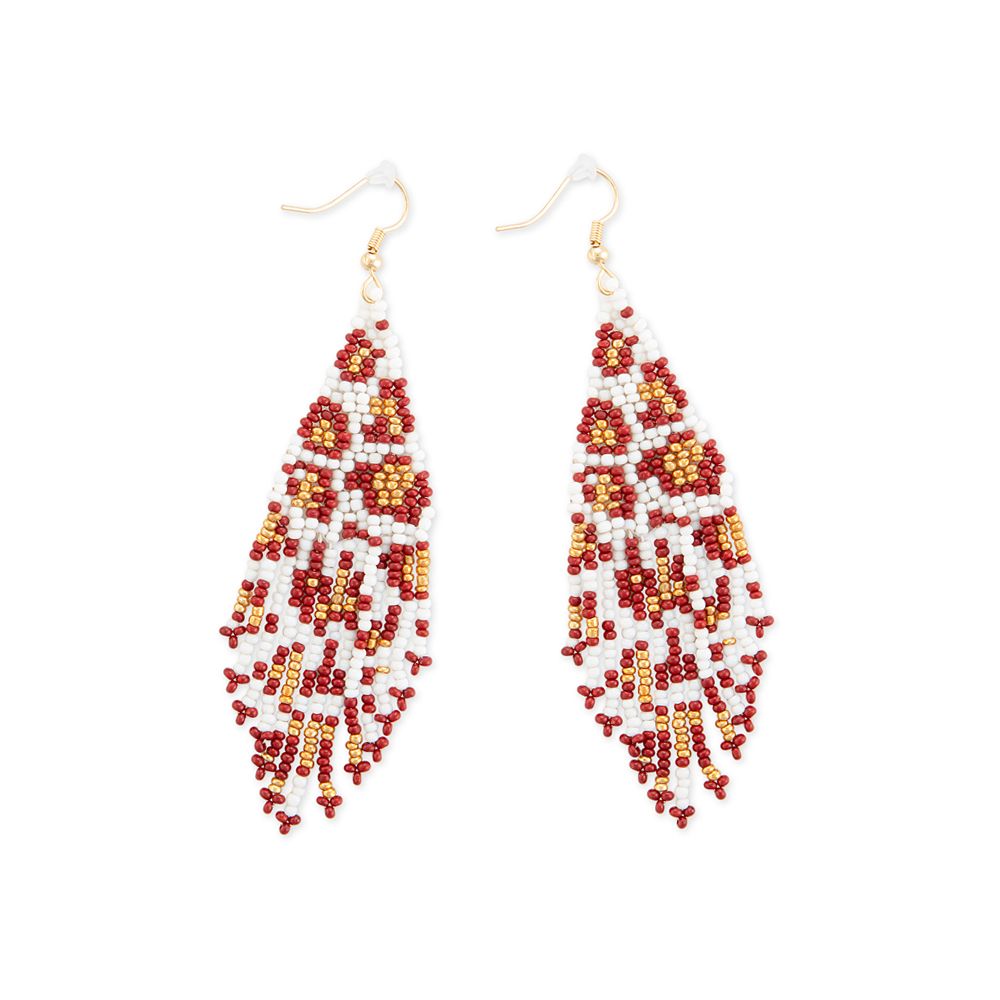 Fire Flicker Beaded Earrings