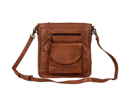 Santa Clara Canyon Stitched Hairon Leather Bag