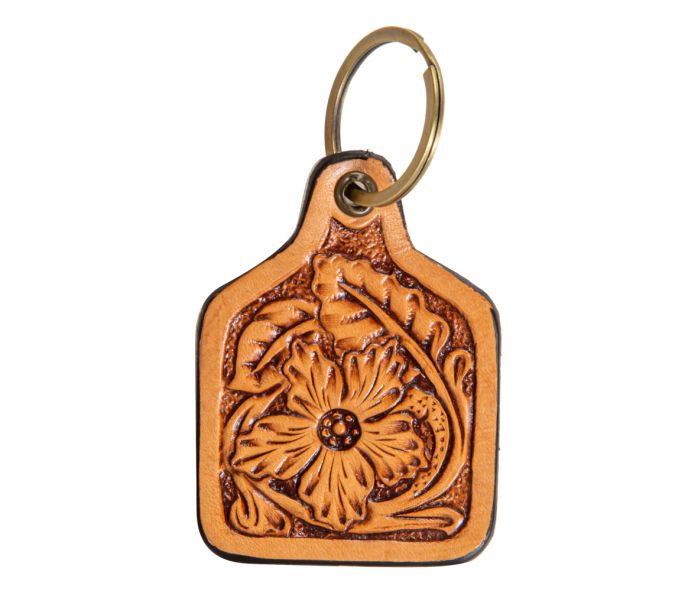 Classic Western Hand-tooled Key Fob