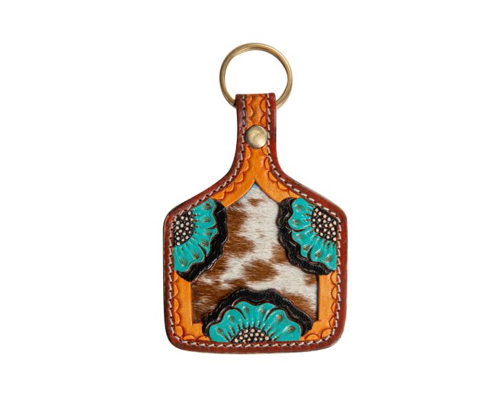 Glory of the Morning Hand-Tooled Key Fob