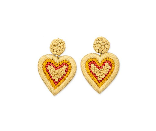 Woven Heart of Gold Earrings