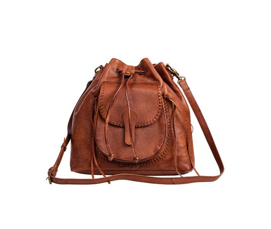 McKennon Trail Leather Bucket Bag