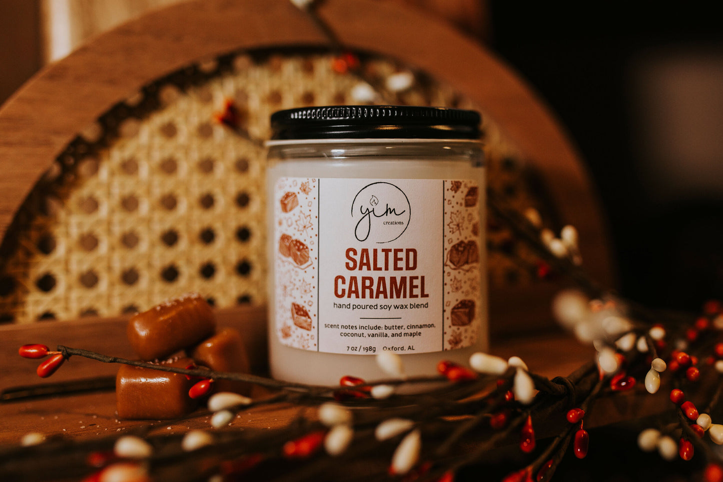 Salted Caramel Candle- Yim Creations